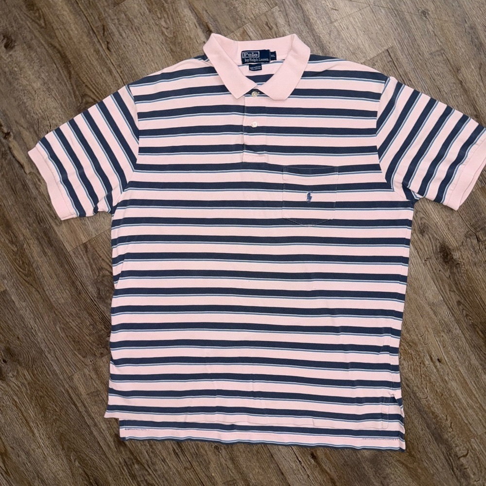 Ralph Lauren • Striped Pocket Pony Polo